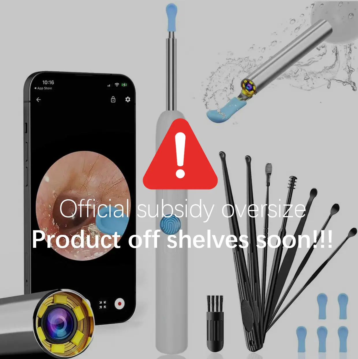 Sperax Portable Ear Wax Removal with Camera with HD Endoscope, Ear Wax Removal Tool, C-type charging, waterproof endoscope ear cleaning tool, Ear Came