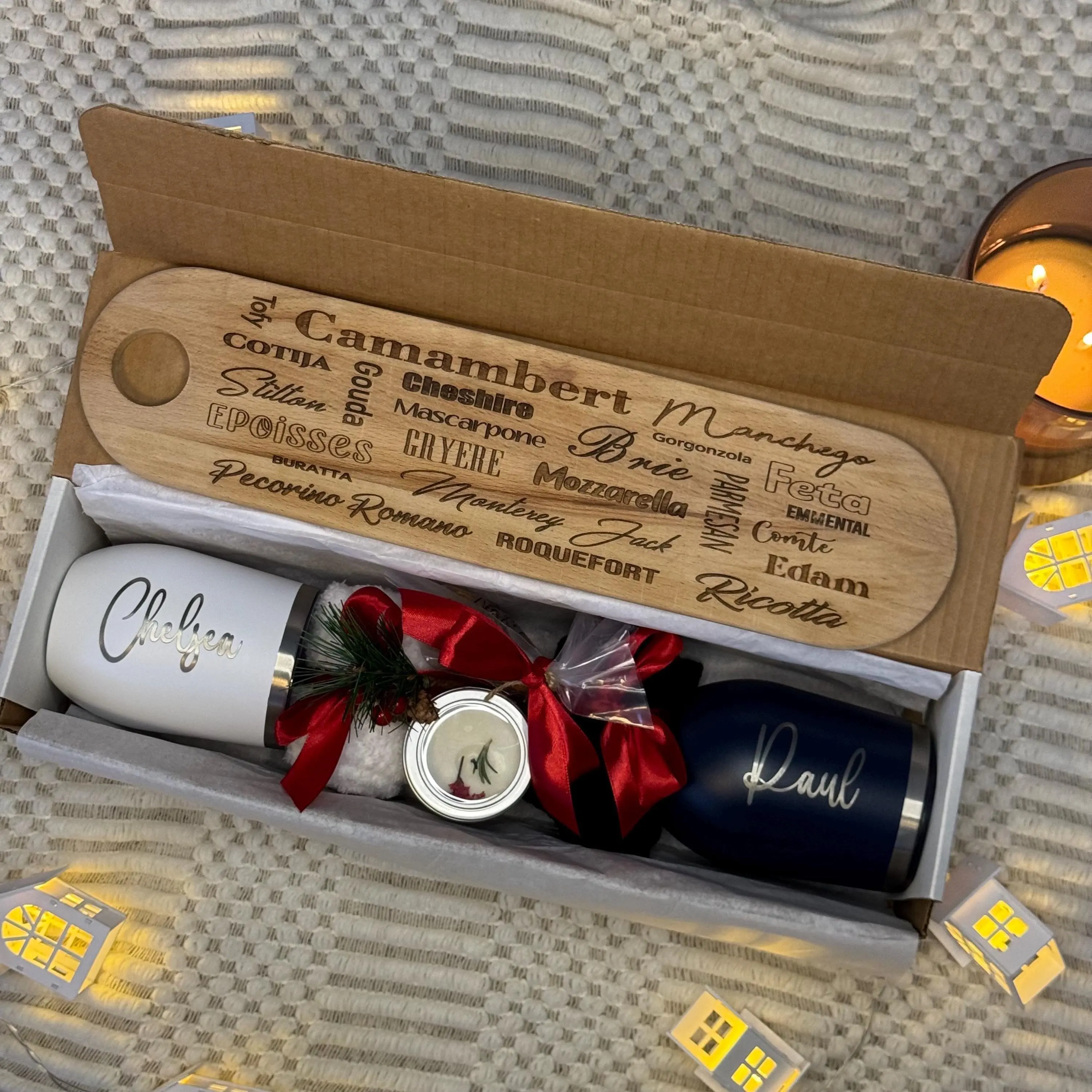Christmas Gift Box For Couple Personalized Hygge Custom Gift For Two Happy