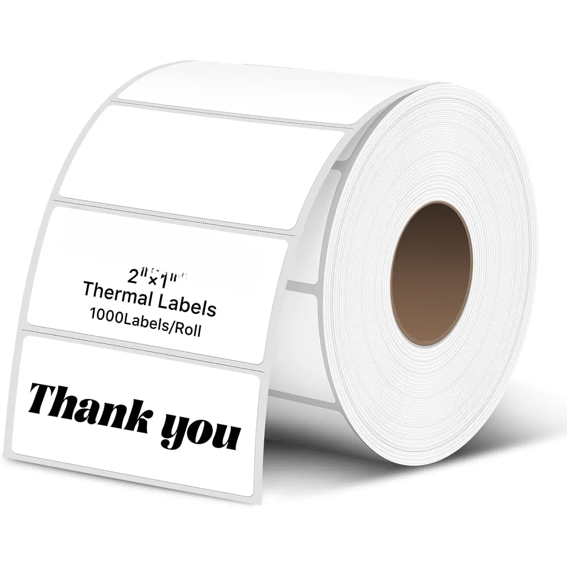 2x1 Inch Thermal Labels Sticker Self-Adhesive Label Paper White Direct Thermal Printer Stickers with Perforation Line 1000 Sheets/Roll