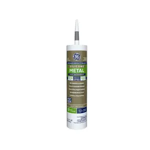 GE Sealants & Adhesives GE5050 Silicone Sealant, Caulk, 10.1oz, Metallic Gray