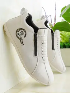 Men's Plus Size Side Zipper Lace-Free Casual Sneakers Low-Top Lightweight All-Match Durable Comfortable Daily Office Walking Shoes Beige Grey for Men Holiday Gift LOEIKAN