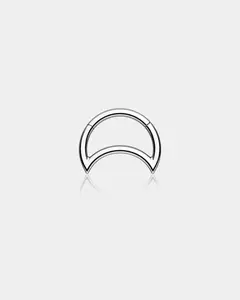 Crescent Moon Titanium Septum Ring