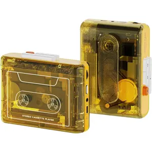Portable Cassette Player with , Cassette Stereo Player with Type-C , Built-in , Belt Clip, and Earphone Jack for   Playback