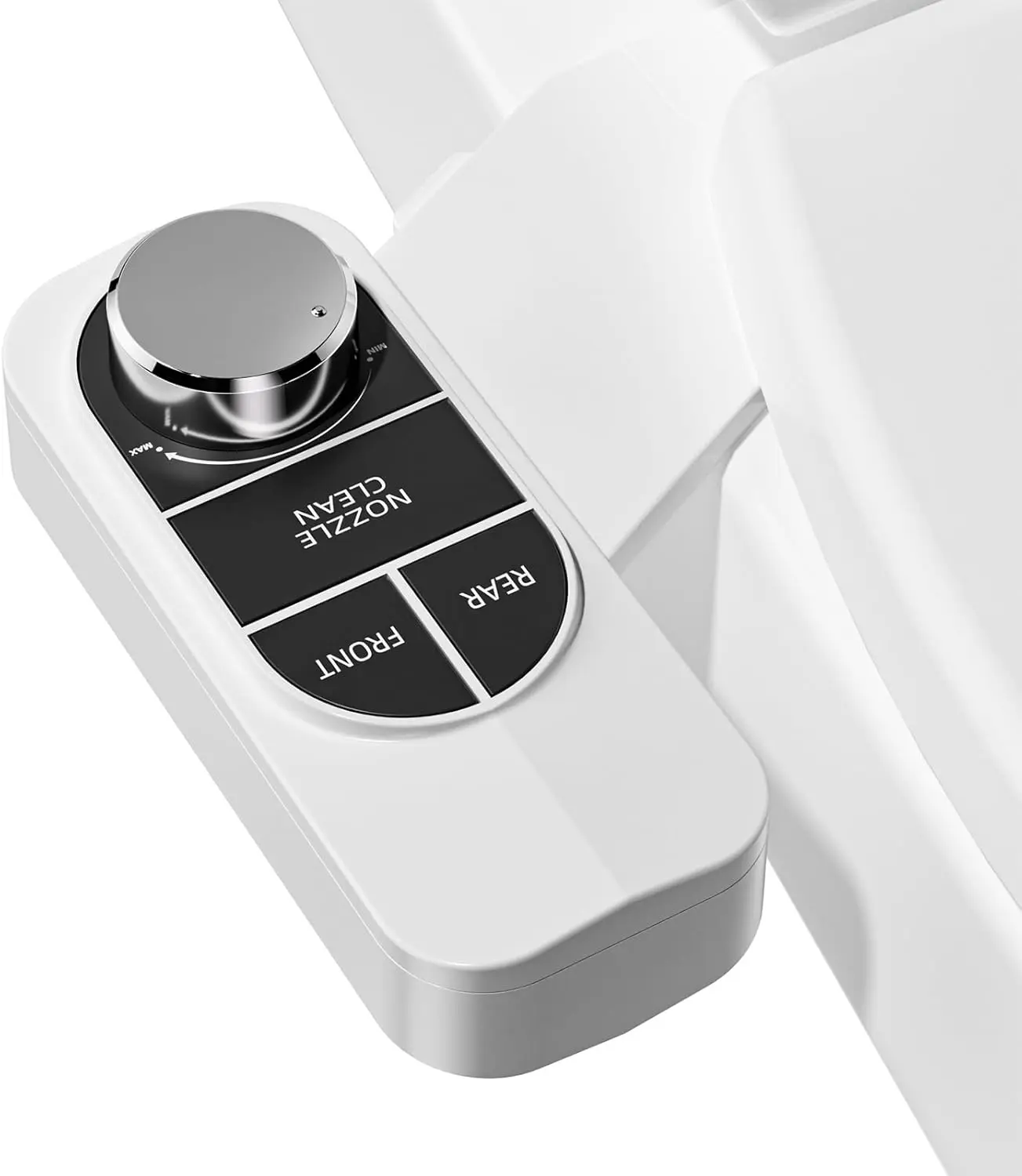 Non-Electric Bidet Attachment for Toilet – Self-Cleaning Dual Nozzle (Frontal & Rear Wash), Adjustable Water Pressure, Fits Most Toilets, Easy Installation (Classic Black/Silver)
