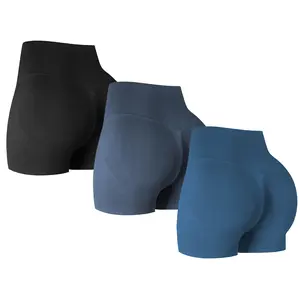 Women's Scrunch Butt Lifting Workout Shorts - High Waisted Seamless Booty Biker Shorts for Gym, Running & Squat