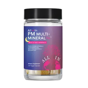 PM Multi-Mineral Plus | All-In Nutritionals – Food-Based Evening Minerals with Calcium, Magnesium, Zinc – Relaxation Support