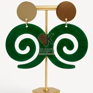 Rubi’s Kreations Emerald Citi Earrings
