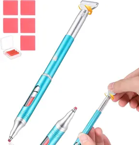 Art Pen Refillable Wax Pen for  Painting, Metal 5D  Art Accessories Pens with a Multi Placer, Blue