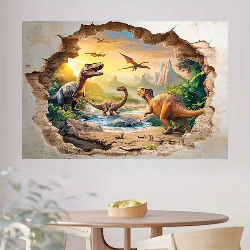 Cute Dinosaur Animal Wall Tapestry - Retro 2D Print, Bright Polyester Home Decor, Machine Washable, Ideal Gift for Friends, Suitable for Outdoor Celebrations, Home Decoration