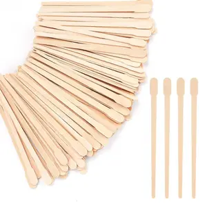 600 Pcs Wooden Eyebrow Waxing Sticks with Handle, Small Wood Wax Sticks, Wax Sticks for Hair Removal, Wax Spatulas Craft Applicator Sticks for Eyebrow, Lip, Nose Waxing