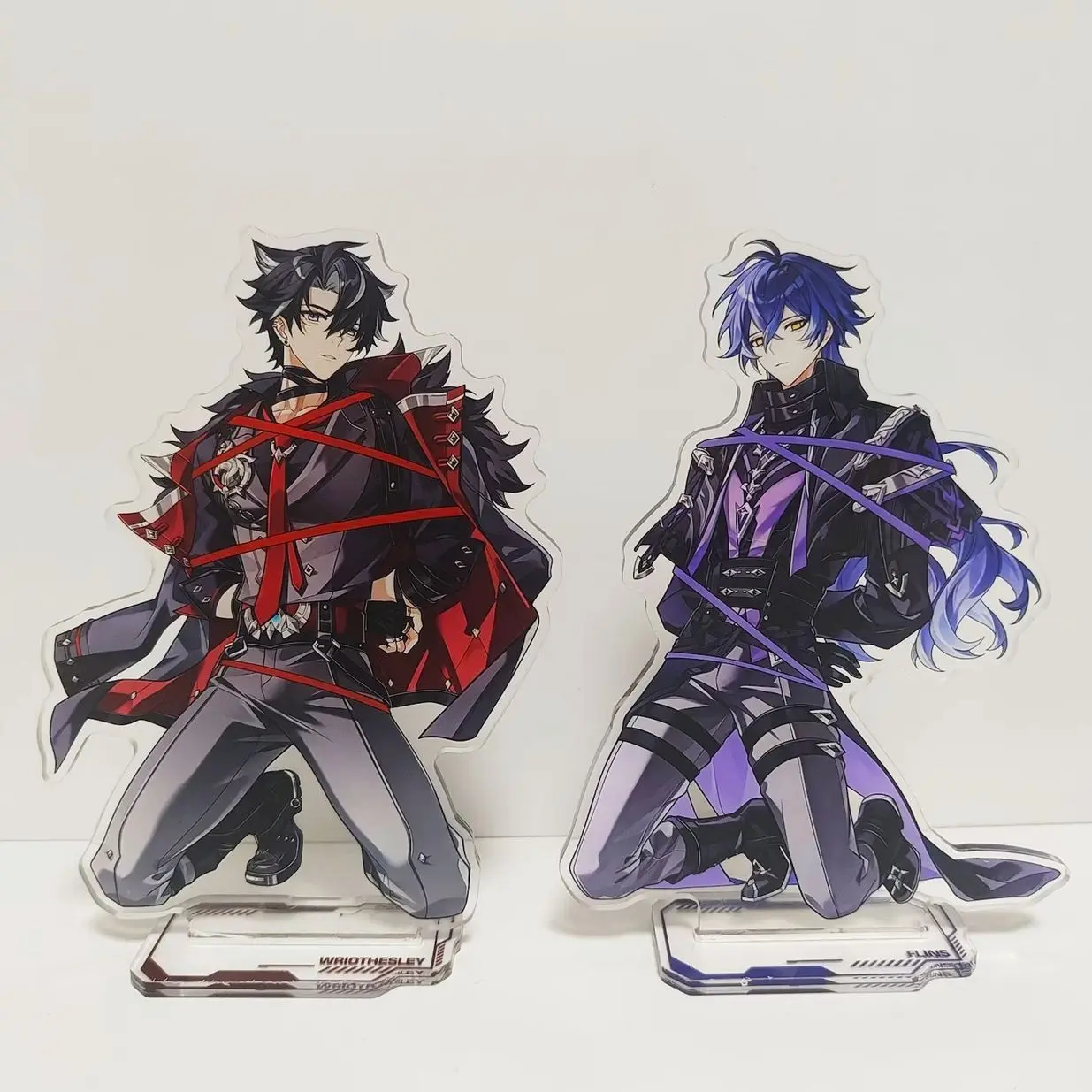 2 ops Genshin Impact Flins Wriothesley Acrylic Standee, Figure Collectible Desk Decor Gift