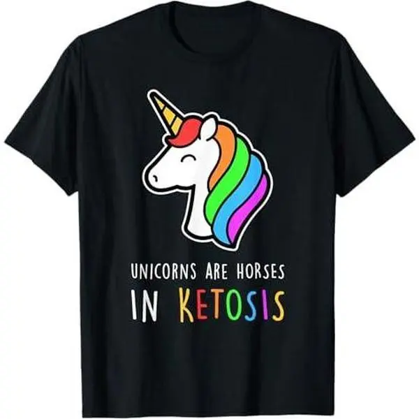 Keto T-Shirt Unicorns Horses in Ketosis Funny Ketogenic Gift