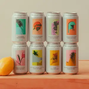 Something & Nothing 8 Can Taster Pack Variety Sparkling Soda No Added Sugar 8 Flavors Natural Premium Soda Gift Set Vegan B Corp 8 x 12 fl oz