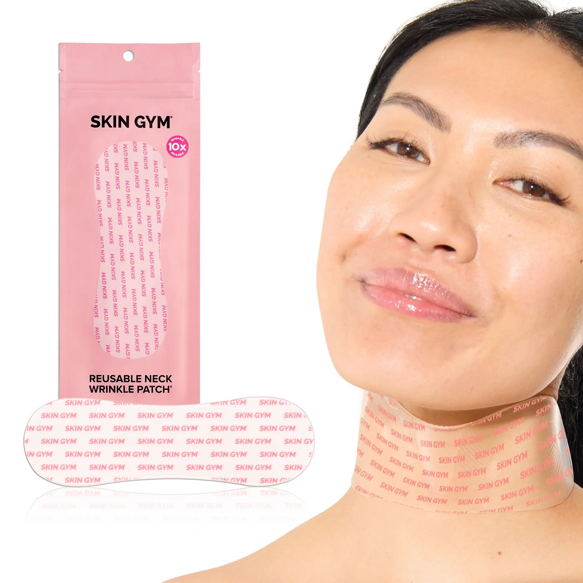 Skin Gym Reusable Neck Wrinkle Patch Overnight Neck Care | Supports Hydrated-Looking Skin & Reusable Use