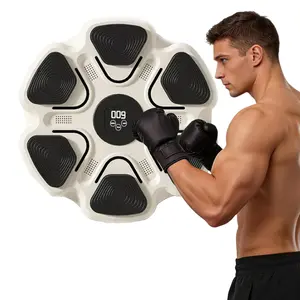 Smart Music Boxing Training Machine - Smart Boxing Trainers, LED Display with Real-Time Punch Data Feedback, Bluetooth Music Rhythm Sync, Wall-Mountable Space-Saving Design