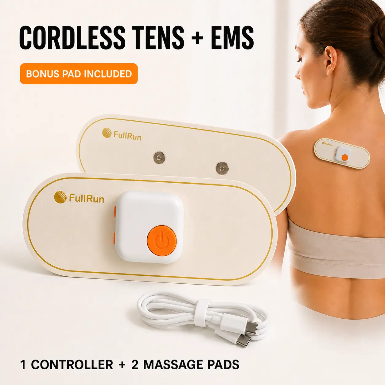 Portable Mini Pulse Massage Patch - Cordless USB Rechargeable Massage Device for Adults, Adjustable Modes, Includes Pads for Shoulder Pain & Muscle Relief, Wearable Full Body Relaxation,back to school,back to school haul