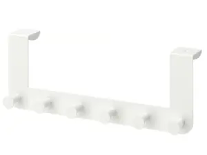 Ikea ENUDDEN Door Hanger, White Over-the-Door Organizer Hook Rack, Value Pack of 4 – Space-Saving Bathroom & Bedroom Door Hooks for Towels, Clothes, Bags & Accessories Storage