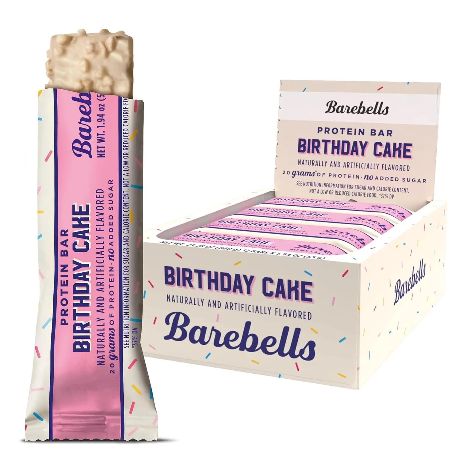Barebells Protein Bar - Birthday Cake - 20g Protein (12 Bars)
