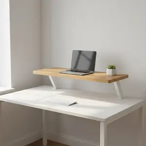 Clamp-On Monitor Stand & Desk Shelf - Adjustable, No-Drill Riser with Extra Storage for Office, Dorm, Home