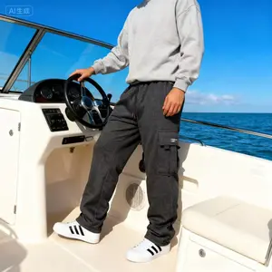 New Men's autumn and winter clothing，Loose Fit sweatpants，Tactical Exercise and Fitness overalls，multi-pocket baggy jogger，climb Casual Fleece pantalones para Trouser Menswear Outdoor
