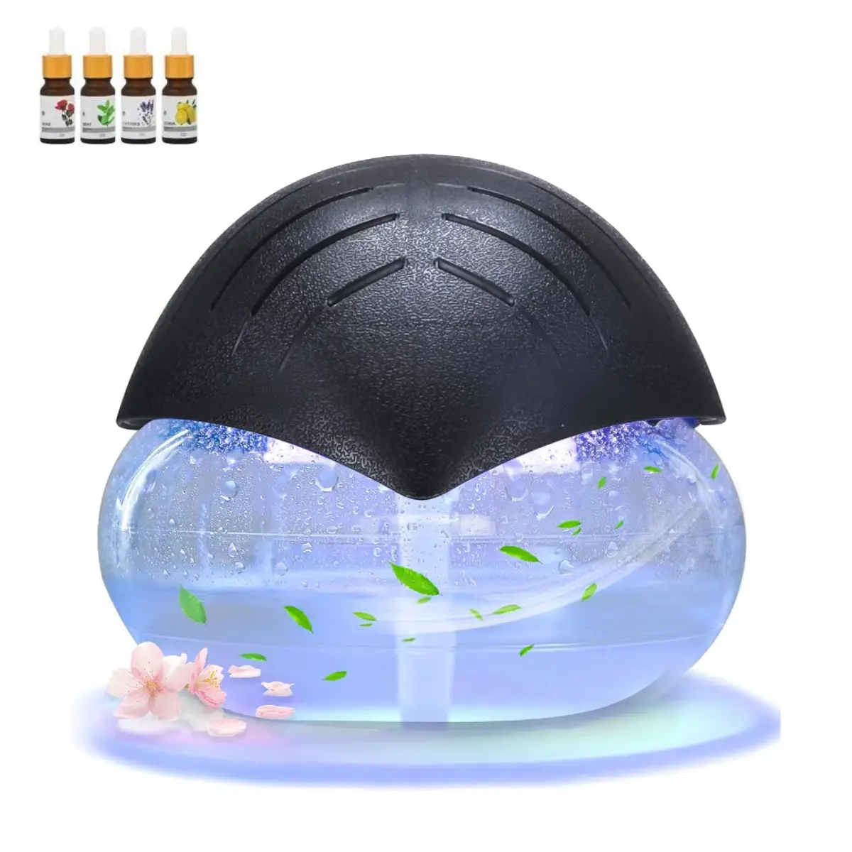 Air Purifier with Four Essential Oils Water-Based Freshener Purifier Removes Smoke Pet Odors Unpleasant Smells Essential Oil Diffuser Seven Colors LED