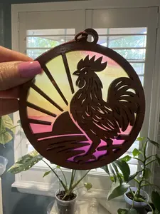 Rooster Suncatcher for Sunny Window