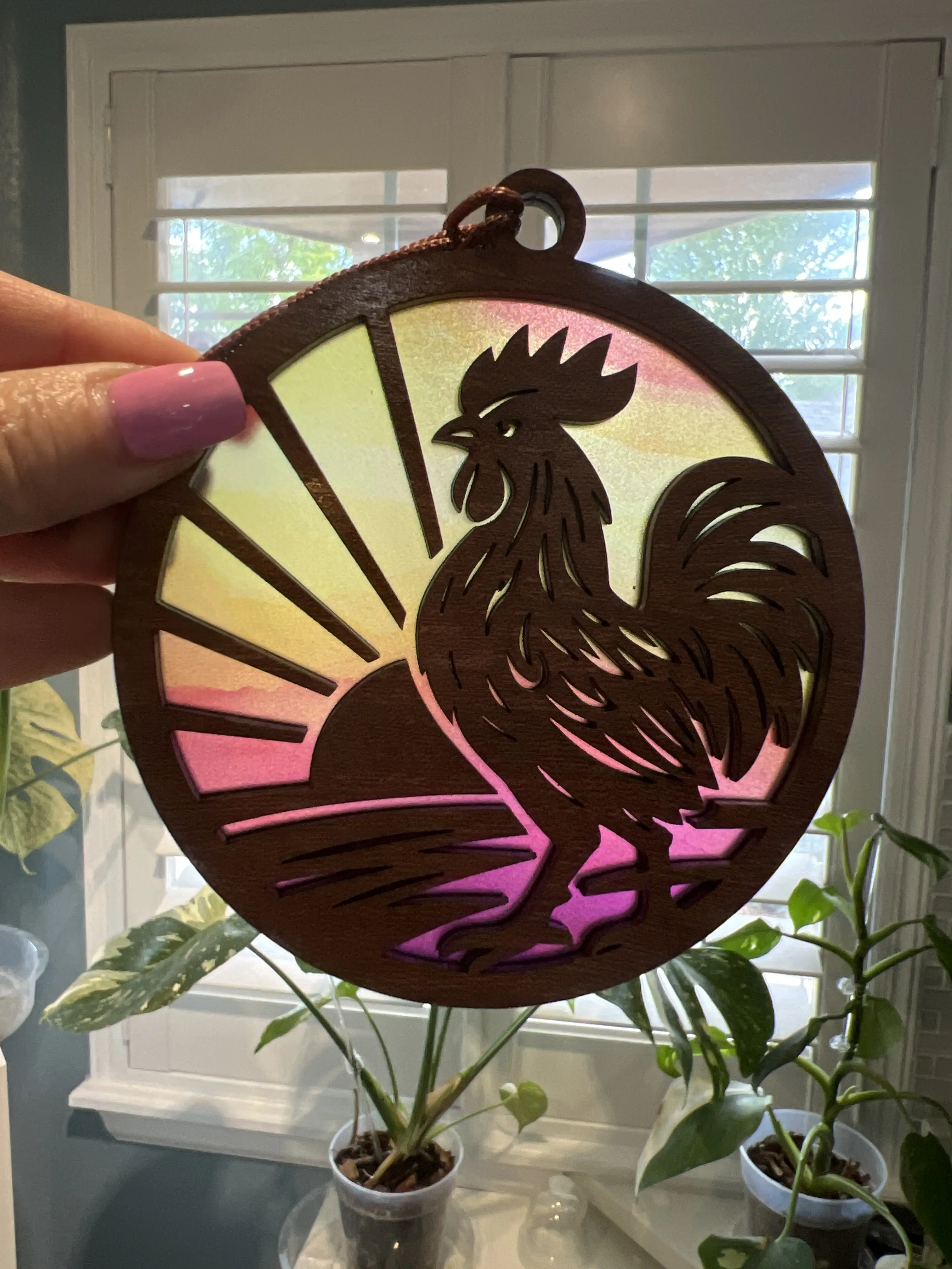 Rooster Suncatcher for Sunny Window Rooster Suncatcher for Sunny Window
