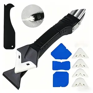 Caulking Tools Kit Caulk Remover Tool 3 in 1 Silicone Caulking Tools Grout Removal Scraper Sealant Finishing Tools for Bathroom Kitchen Window Sink Tile Gap Repair DIY Home Improvement