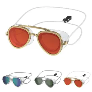 Stylish Retro Adult Swim Goggles - Anti-Fog No Leaking, Ideal for Summer Swimming