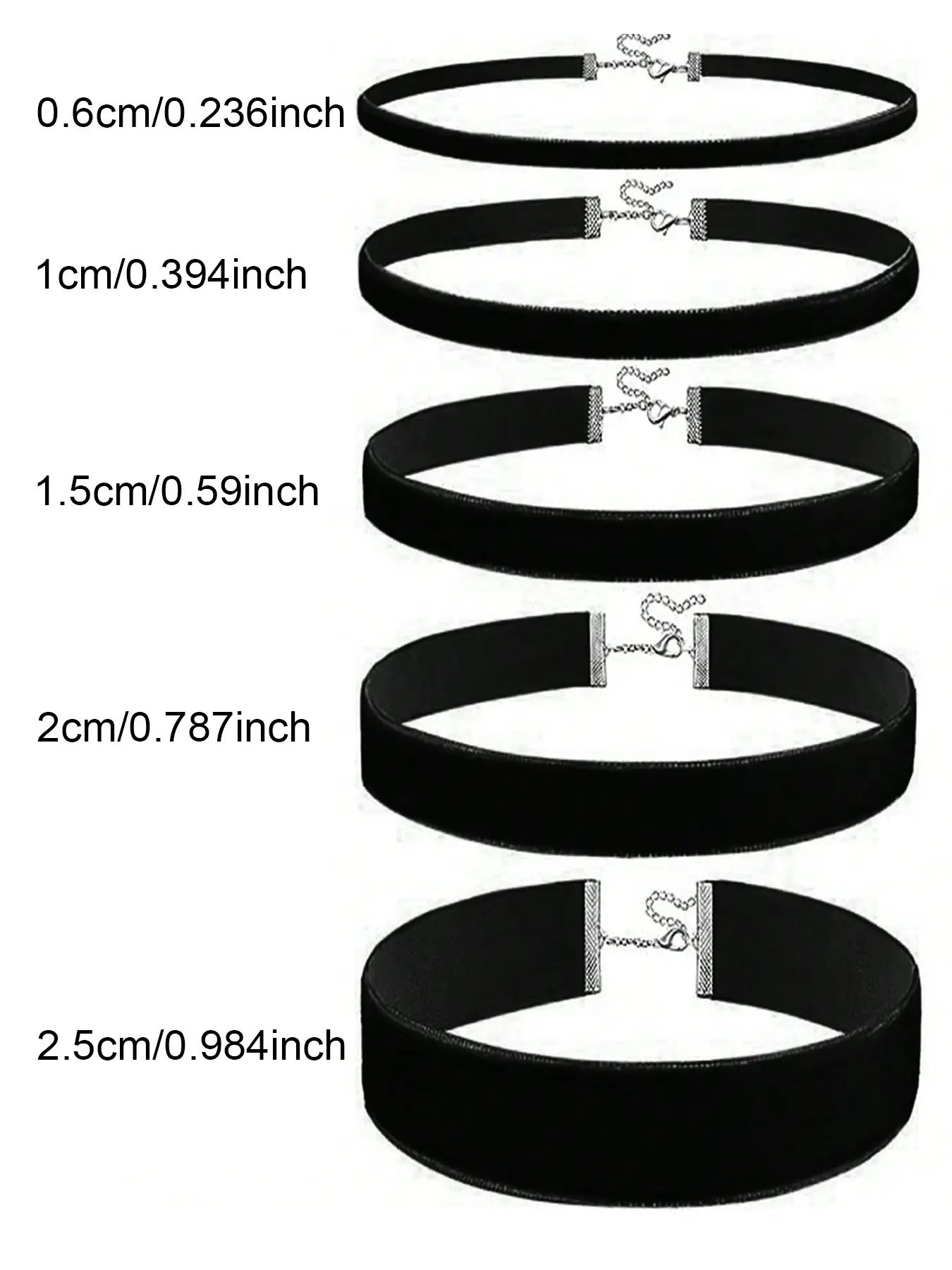 5 Pcs Punk Style Choker Necklaces for Women, Velvet Lockbone Chain Set, Perfect for Christmas, Valentine's Day, Birthday, Party, Daily Wear