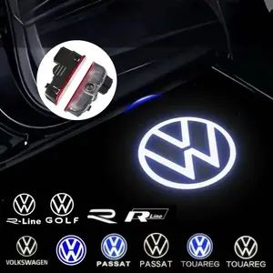 LED Car Door Logo Light Projector Lamp Accessories For Volkswagen VW Touareg 7P Golf 5 6 7 Jetta MK5 MK6 MK7 Passat B6 B7 B9 B8 Car Lighting Accessories Car Door Lights