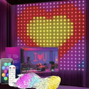 Smart LED Curtain Lights with Bluetooth Controller – 400 RGB LEDs, Surprise App Control, Music Sync, DIY Patterns, Timer & Group Control, USB Powered, IP65 Waterproof for Indoor/Outdoor Holiday, Bedroom, Party Decor