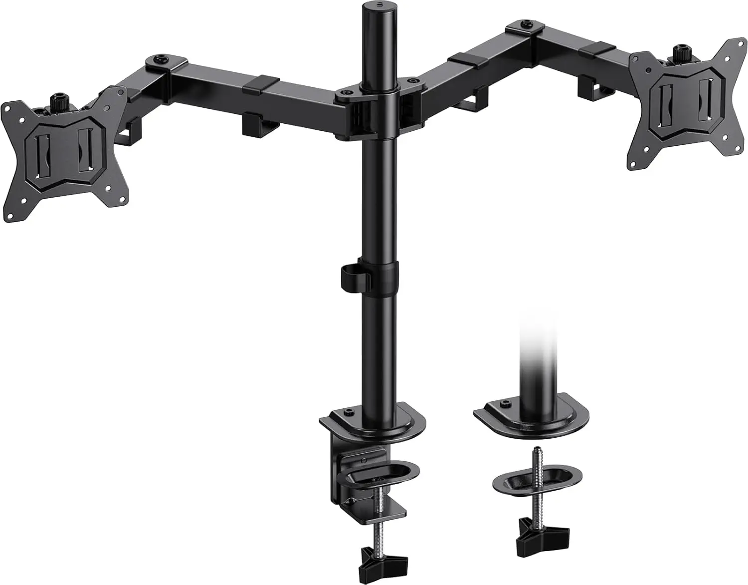 Dual Monitor Mount for 2 Monitors up to 30 inches, Heavy Duty Dual Monitor Stand Holds up to 22 lbs, Dual Monitor Arm with Height Adjustable Tilt Swive Rotate, VESA Hole 75mm or 100mm