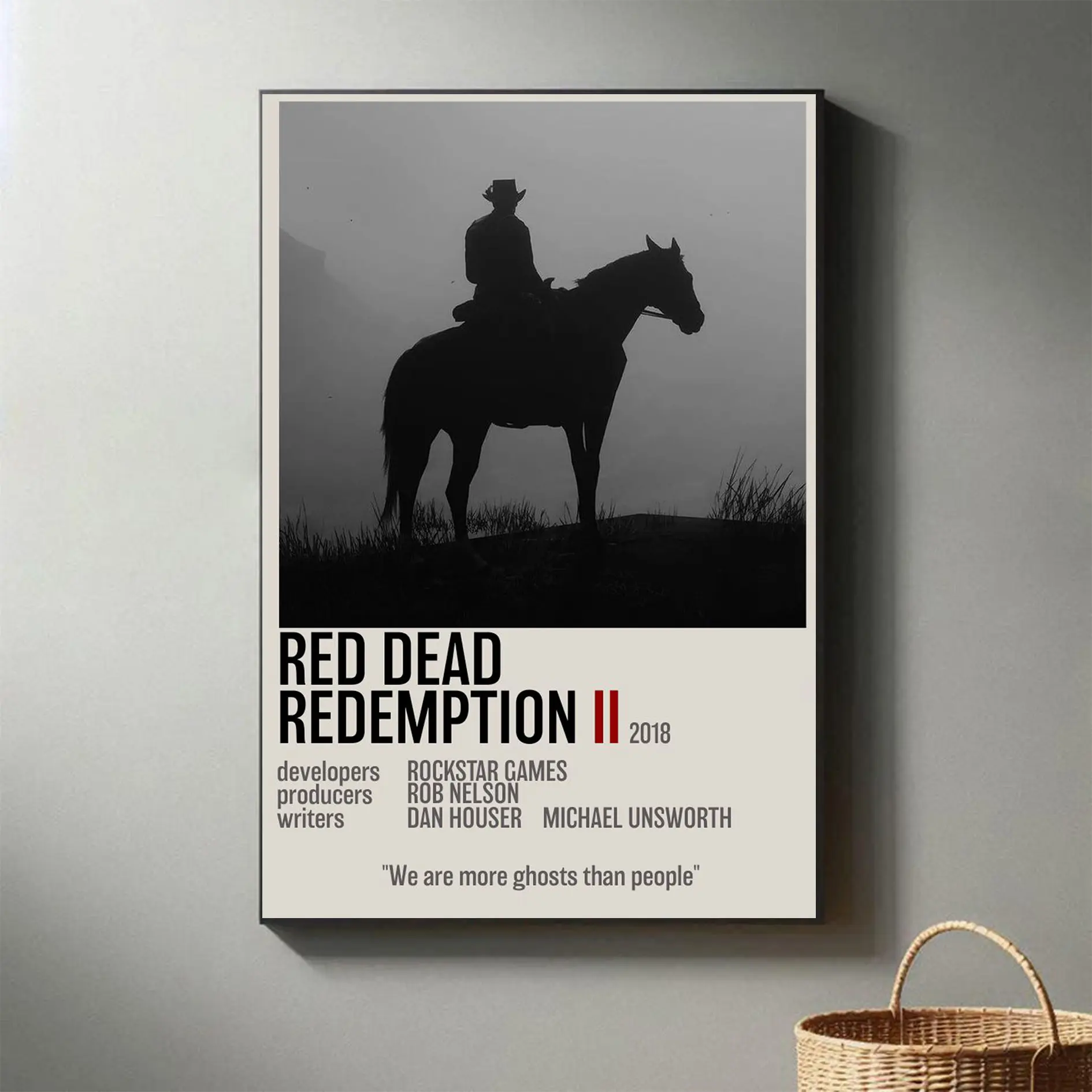 Red Dead Redemption 2 Poster, RDR Posters, Video Game Poster, game poster, collectible gift, game enthusiast poster, player poster, suitable for bedroomliving roomgame room