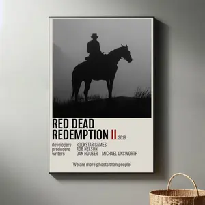 Red Dead Redemption 2 Poster, RDR Posters, Video Game Poster, game poster, collectible gift, game enthusiast poster, player poster, suitable for bedroomliving roomgame room