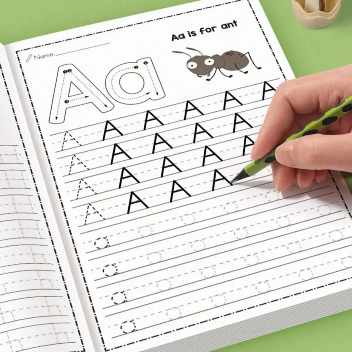 32-Page ABC Letter Tracing Workbook, Fun Early Writing Book with Drawing Pages, Learning Materials and School Supplies for Preschool and Kindergarten