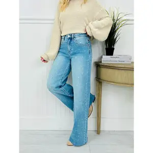 Cat Scratch Fever Tummy Control Wide Leg Jeans