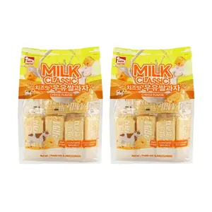 2 Pack HAITAI Korean Milk Rice Crackers - Creamy Cheese Flavor, 240g each - Non-Fried, Rich Milky Taste, Viral Korean Snack