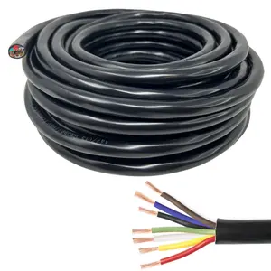 Heavy Duty 14 Gauge 7 Way Conductor Wire RV Trailer Cable Cord Insulated Copper