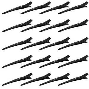 20 count Duck Bill Hair Clips for Women,3.5 inch Metal  Hair Clips for hair sectioning Styling, Pins Curls Clips for Hair Roller, Coloring,Salon,Bows DIY, Black