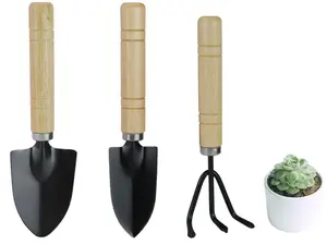 Wishlotus Mini Gardening Tools, 3Pcs Durable Gardening Hand Tools with Non-Slip Handles, Portable Tools Set for Indoor Gardening, Succulents, Bonsai, Gift for Wife and Mother (Thick)