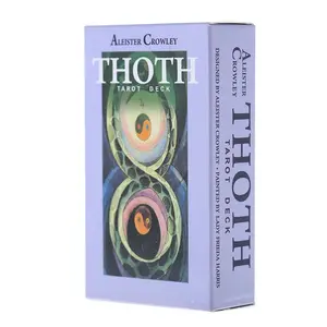 Beginner-Friendly Thoth Tarot Card Set, Standard Size 78-Piece Deck by Aleister Crowley, Perfect for Party Games, Interactive Experience & Spiritual Insights, Tarot Card Decks