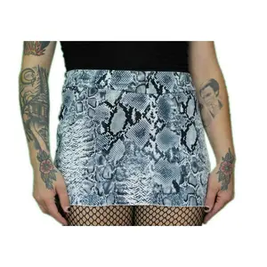 Snakeskin Print Mini Skirt –Stretch Comfort, Crossdresser & Transgender Friendly