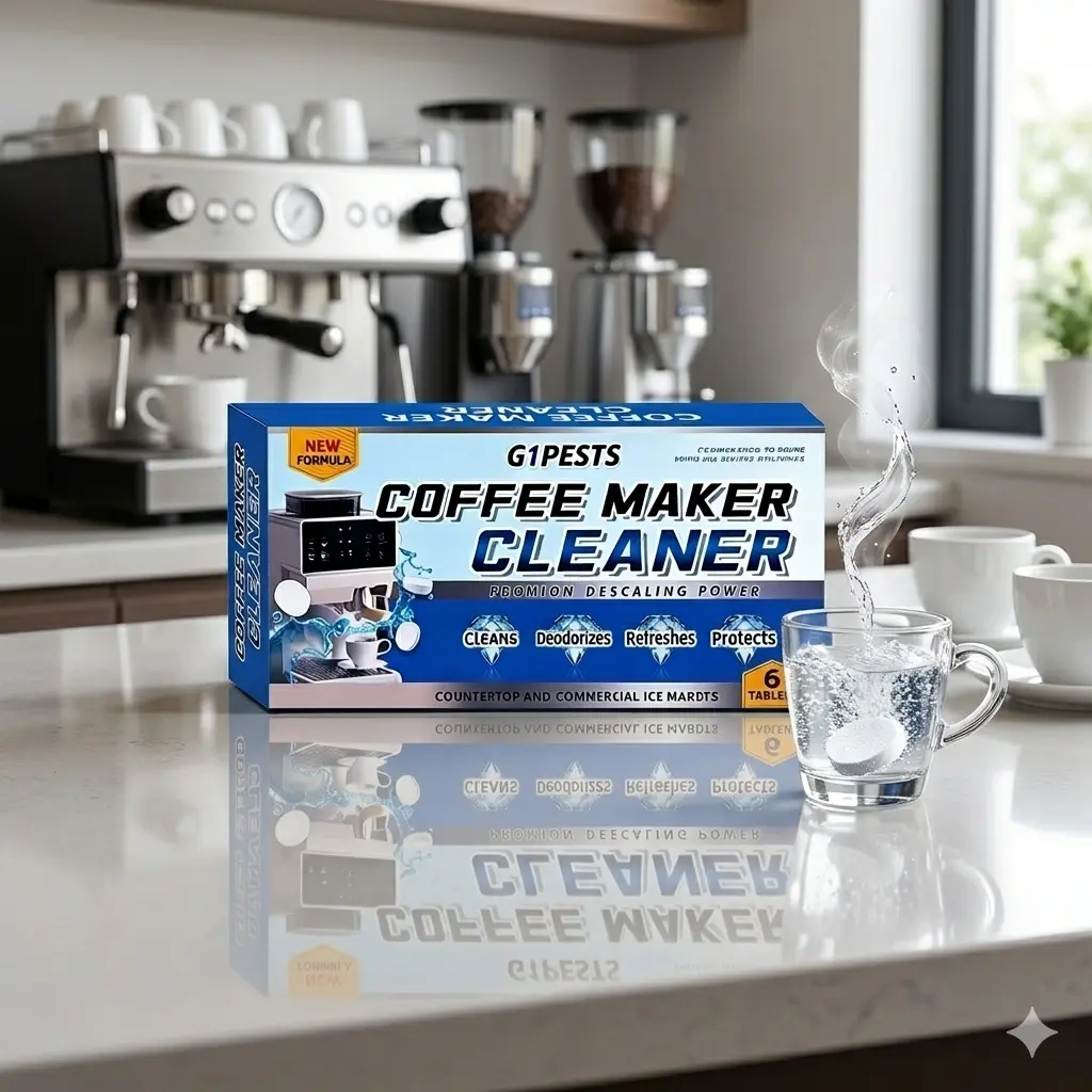 Coffee Machine Cleaner Descaler Tablets - 6Pack, Deep Cleaning and Descaling for All Coffee Makers , Coffee Maker Pot Descaling & Cleaning Tabs, Descale Drip Coffe And Espresso Machines dirt removal Stainless Steel Grill and Cookware Scrubber