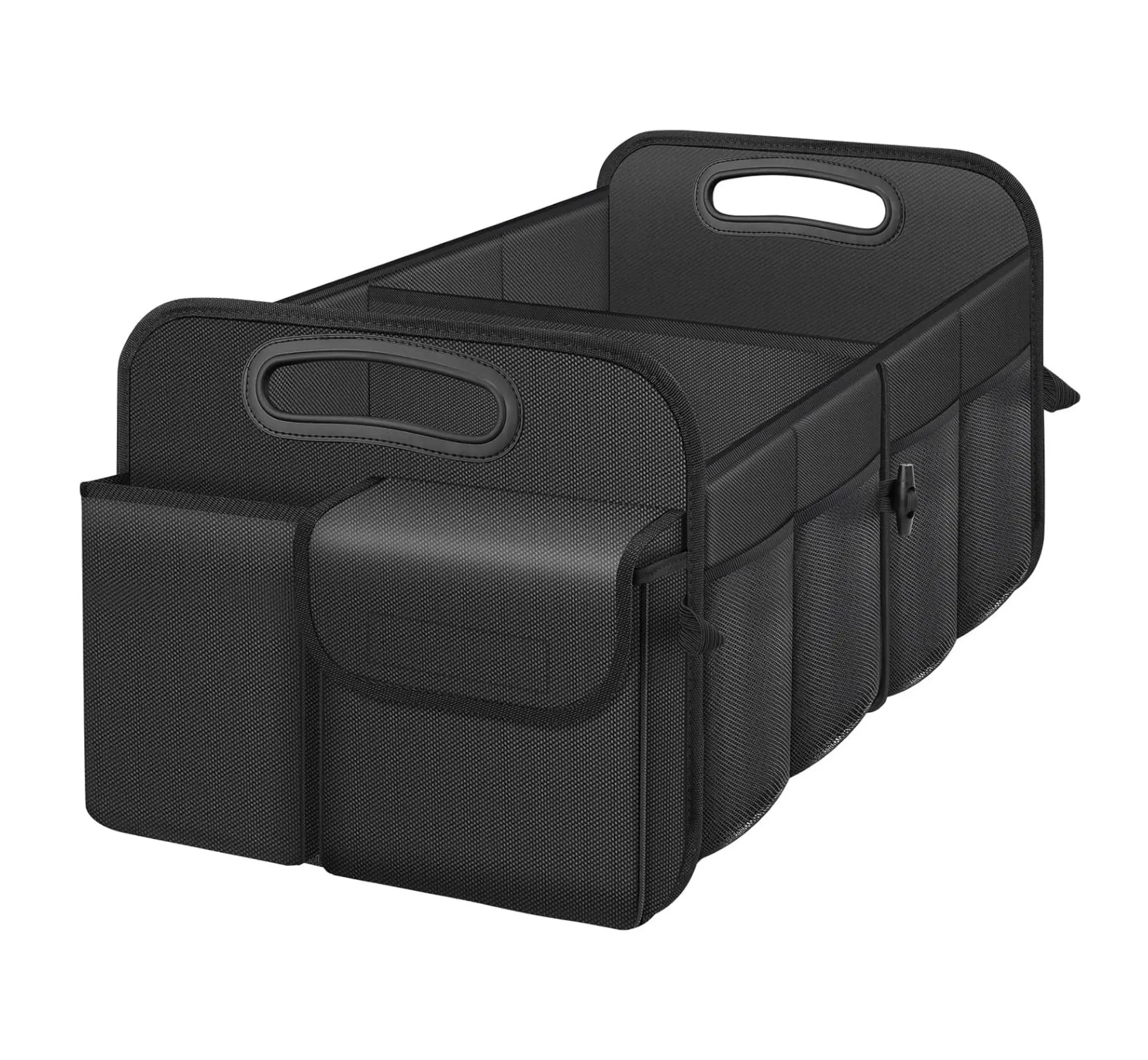 Collapsible Car Trunk Organizer, High-Capacity Waterproof Storage Box for Car Accessories - Black, Standard, Space-Saving for Road Trip, Women