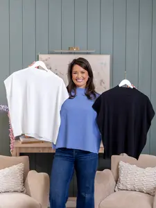 Zenana Viscose Mock Neck Short Sleeve Boxy Sweater | S-L *Final Sale*