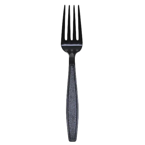 [1,000 ct] PS Plastic Extra Heavy Weight Fork, Black