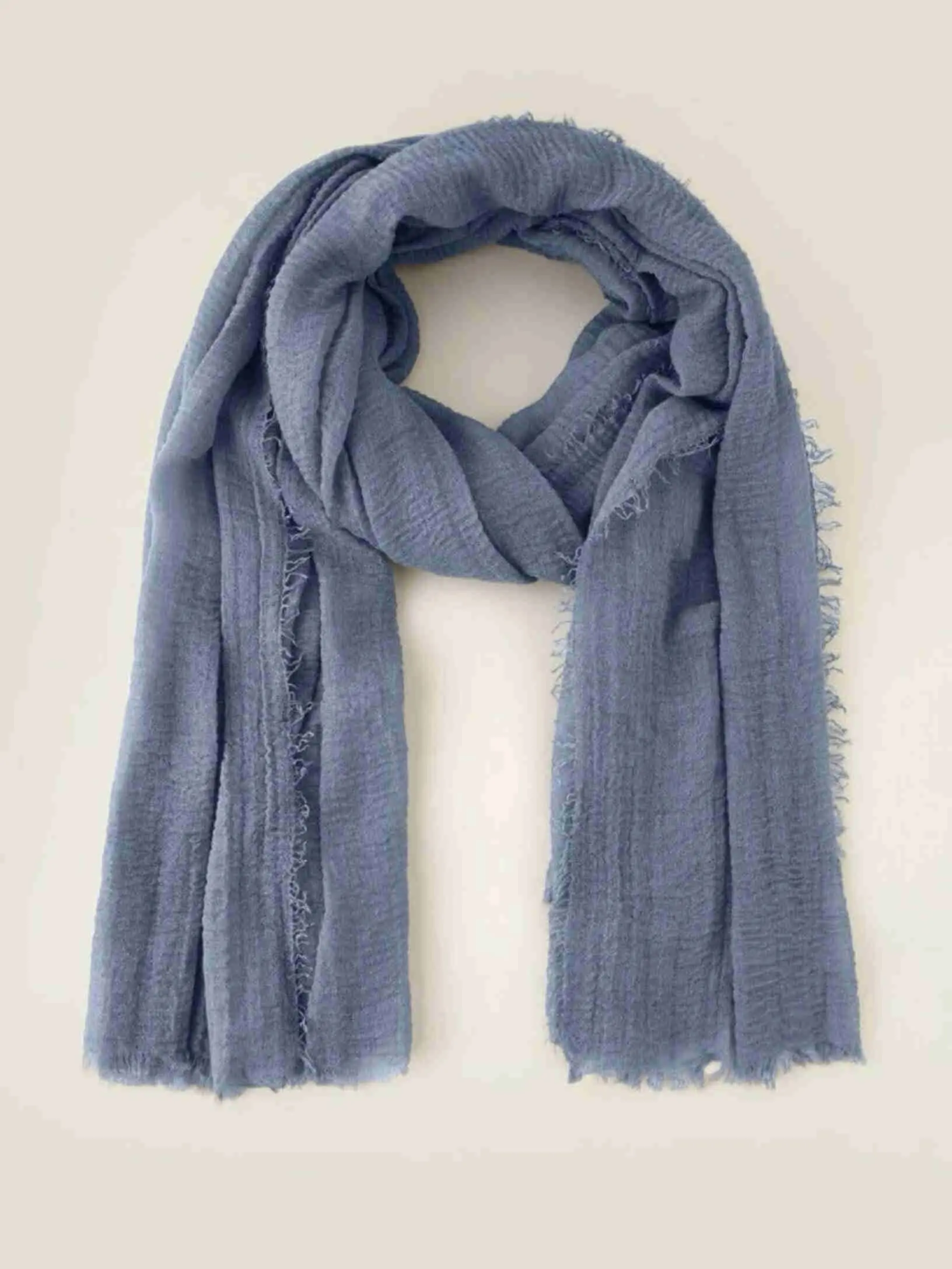 Crinkle Cotton Scarf | Dusty Blue | Soft Fabric | Versatile for Everyday Wear | Perfect for Seasons