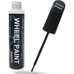 Gloss Black Rim Touch Up Paint, Car Wheel Scratch Repair Touch Up Paint Pen, Universal lor Rim Wheel Paint (Gloss Black)