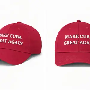 MAKE CUBA GREAT AGAIN HAT MAGA USA America Red Baseball Cap with Bold White Text for Patriotic Wear| el4tico